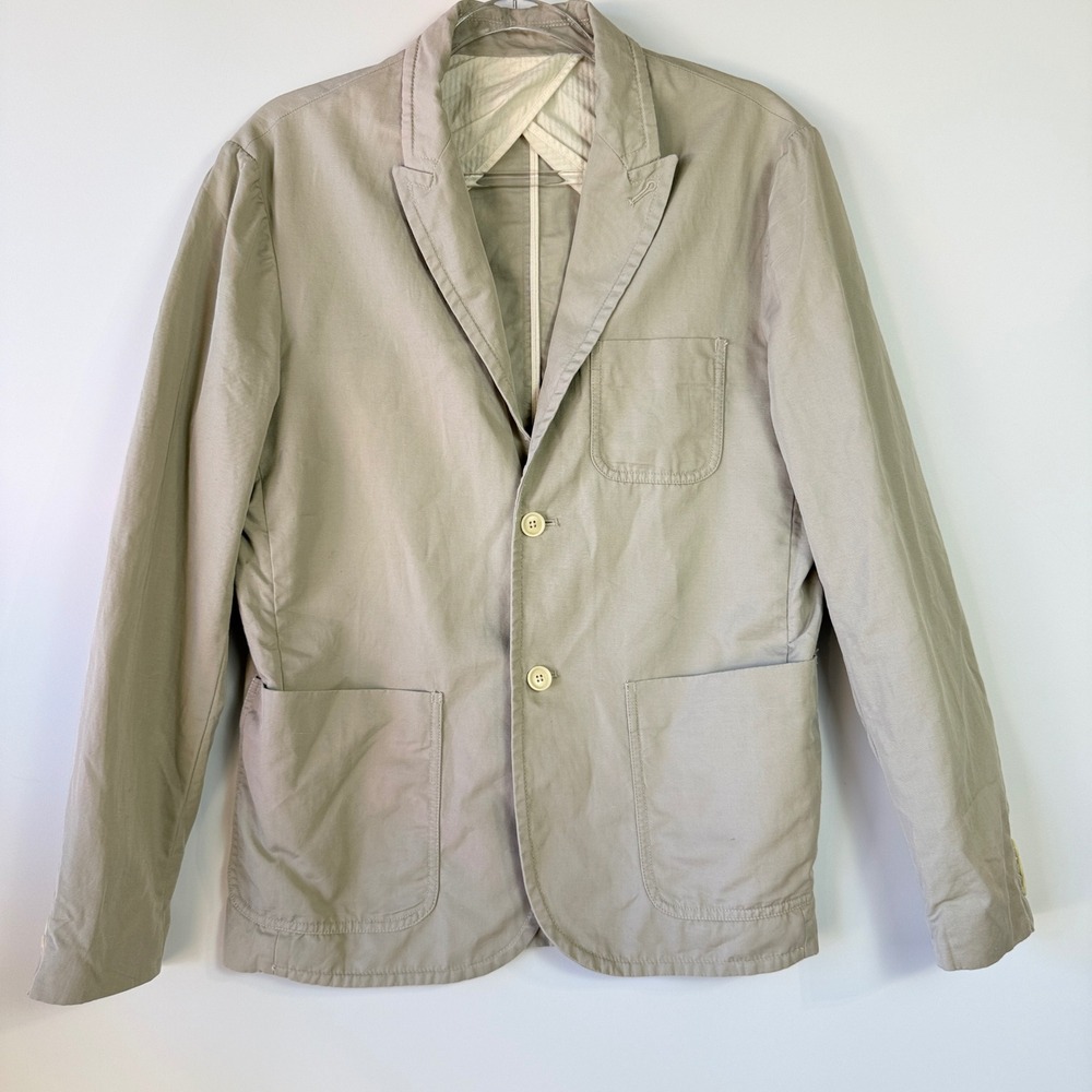 Alex Mill Mercer Cotton Linen Blazer Flax Tan Relaxed 38 $250